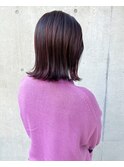 植田まい*切りっぱなしボブ×ボルドーブラウン