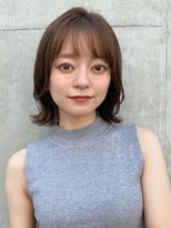 前髪 外ハネボブ ミニウルフ  ホワイトグレージュ"