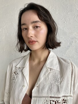 ヘアーアイストゥーレ(HAIR ICI TRE) 20代30代ナチュラルくびれボブ毛先パーマ艶感結べるボブ