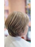 【脱白髪染め】お洒落なグレイヘアカラー（白髪染）ベージュ系