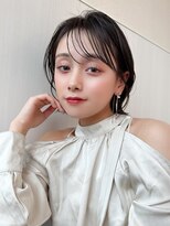 アフロート ディル(AFLOAT D'L) グランマッシュ暗めカラー 前髪 可愛いくびれボブ