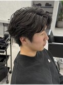 メンズフェザーパーマシャドウパーマスパイラルパーマ刈り上げ