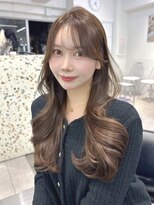 オニキス(ONYX)&nbsp;C58ブリーチなしマロンベージュ韓国レイヤーカット
