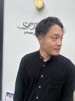 ソレイユ ホワイト(SOLEIL white) 大人カジュアルにメンズパーマ
