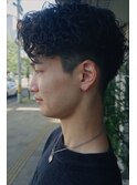 メンズパーマ　メンズショート　福島市