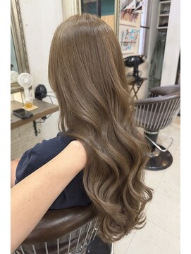 ヘアーアンドメイク シークタチカワ 立川店(Hair&Make Seek) 【古澤】ブリーチなしダブルカラー 明るめオリーブベージュ