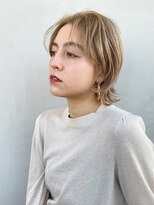 アイティー バイ アルバム 中野店(IT by ALBUM)&nbsp;ナチュラルウルフ_オリーブカラーハイライトカラー_77000