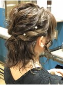 ヘアセット/ヘアアレンジ/ヘアメイク/ハーフアップ/前髪カット