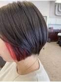 丸みショート インナーカラー