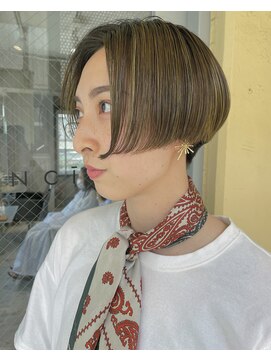 エンシー(ENCI) ハンサムショート/ハイライト/ライムグリーン