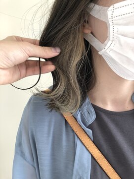 ヘアーデザイン シュシュ(hair design Chou Chou by Yone) ☆chouchou☆イヤリングカラー×くすみベージュカラー