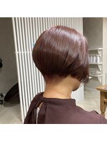 リシャール(R’E CHALE) ピンク×前下がりショート