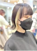【志治幸佳】インナーカラー/ブロンド/切りっぱなしボブ