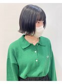 【松戸　石山】外はねミニボブ　黒髪ボブ　耳かけボブ