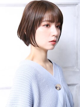 クラッチ 名古屋(CLUTCH) 大人可愛い小顔美髪ツヤ髪モテ髪外ハネボブ小顔カットミニボブA4