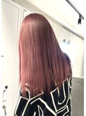 カシスカラー/カシスピンク/ロングストレート/髪質改善