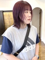 パークレーン アイス イヴェン(park lane ICI yeven)&nbsp;ブリーチあり　ピンクカラー　顔まわりウルフ