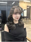グレージュ×くびれヘアミディアム◯ お顔まわりカット！KAKO