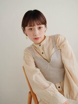 ムク 甲府(muku.)&nbsp;ミディアムヘア/斜めバング/グレージュカラー/甲府駅