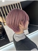 ショート/ペールピンクカラー
