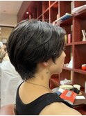 ハンサムショート × パーマ