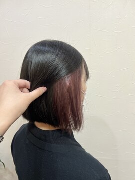 キャラ 池袋本店(CHARA) 簡単&お洒落インナーカラーボブ