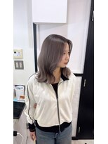 アルーシェウィズスカイ 原宿(Alushe with Sky) グレーシルバー/くびれヘア/韓国風/ケアブリーチ/ダブルカラー