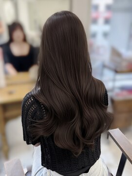 ハピネス 梅田茶屋町店(HAPPINESS) レイヤーカット/ブリーチなし/グレージュ/透明感/暗髪/顔まわり