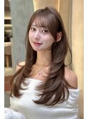 ミニウルフレイヤーカット顔周り前髪韓国ミディアムロング/池袋