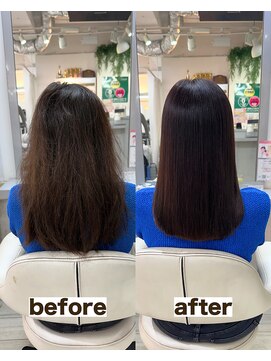 シゲ 自由が丘店(SHIGE) 乾かすだけでまとまる地毛風髪質改善ストレート40代50代縮毛矯正
