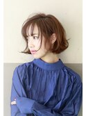 切りっぱなしボブ&シースルーバング