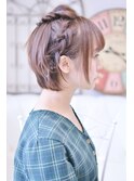【メイズ東中野・鍛原志行】ショートヘアの編み込みアレンジ