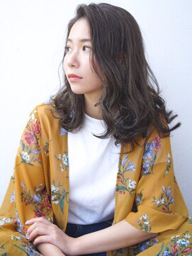 ヘアーループレル(Hair ruup Rell design works) マットグレージュの柔らかミディアム