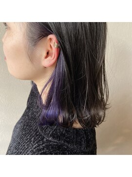 アコット(Acotto.) バイオレット/グレージュ/インナーカラー/外ハネ[下北沢Acotto]