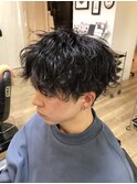 波打ちパーマ (波巻きパーマ)
