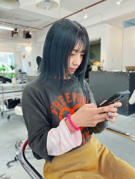 丹 ハイライト　ミントカラー