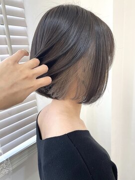 メロウヘア(Mellow hair) ボブ/インナーカラー/ホワイトベージュ