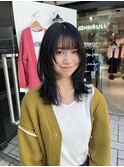 ☆ネオウルフカットミディアムレイヤーカットラベンダーブラック