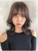 レイヤーカット×アプリコットベージュインナーグレージュ