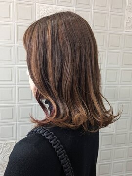 ブリーチなしアンブレラカラー