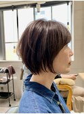 ショートカット20代30代40代前髪あり面長丸顔ショートボブ