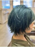 グリーンアッシュレイヤーボブ