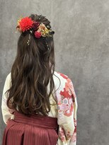 サロンワン(Salon1)&nbsp;ハーフアップ×波ウェーブ/卒業式