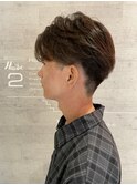 センター分けマッシュ