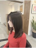 【お客様スタイル】艶感ブラウン×まとまるミディアムヘア
