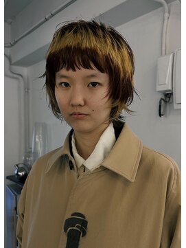 丹 デザインブリーチ　シャギーショート