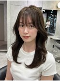 くびれヘア ベージュカラー レイヤーカット