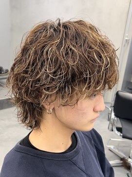 フィフスパーク(fifth PARK) 渋谷波巻きスパイラルパーマメンズボブウルフカットサーフカール