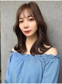 韓国風レイヤー/くびれミディアム/岐阜レイヤー
