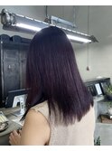 暗髪パープルレッド
